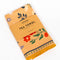packaged yellow tea towel with colorful folk floral print