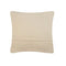back view of blue square throw pillow with red tulip print