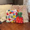 strawberry candy shaped throw pillow