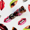 separated lip and eye stickers