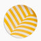 cream dinner plate with yellow wave print
