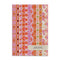 back view of pink whimsy floral scrapbooking paper booklet