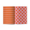 orange interior pages of pink whimsy floral scrapbooking paper booklet