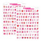 pink Y2K letter sticker sheets