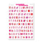 sheet 1 of pink Y2K letter sticker sheets