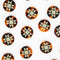 scattered set of 6 1" tortoise shell quilt star round buttons