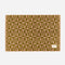 muted pink and olive green geometric floral bath mat