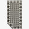 black and white geometric bath towel