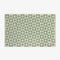 mint green and cream checkered flower bath mat