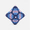 various shades of blue mini magnet fidget toy in a diamond shape