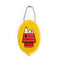 yellow coin pouch with snoopy laying on his red doghouse