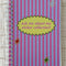purple and blue vertical stripe sticker book with yellow sunburst in the middle that says 'ask me about my sticker collection!'
