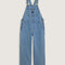 stonewash relaxed fit overalls with multiple pockets and 'carpenter' type style
