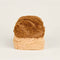 back view of loaf of bread warmie plush