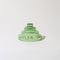 green stacked glass incense holder