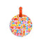 colorful city name round getaway luggage tag