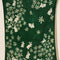 green terry cloth towel with cute bunny and daisy print