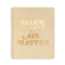Spiral bound notebook with gold foil "Make it all happen" graphic across the front.