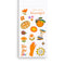 interior page of sticker book showing orange stickers