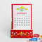 month of january - 2027 colorful desk calendar with scandinavian folk floral print
