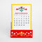 month of september - 2027 colorful desk calendar with scandinavian folk floral print