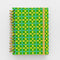 green, yellow and blue plaid 12-month planner with gold elastic closure