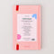 back view of pink classic classic 17-month planner with red 'bonjour' duplicated across the front