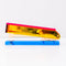 acrylic stapler side view with shiny yellow and pink