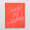 red weekly undated planner with pink 'ready for anything' typography and gold strap