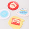 side view of cheese themed coasters