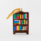 colorful bookshelf ceramic ornament