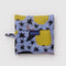 packaged periwinkle big baggu with golden pear print
