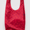red big baggu with bright red polka dots