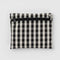 black and white gingham pouch inside of  cloud bag