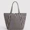 black and white gingham cloud bag