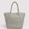 pale sage and white vertical stripe cloud bag