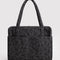 grey cloud carry on with black ditsy floral print