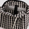 interior of black and cream gingham everyday cloud bag