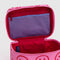 red interior of cosmetic case