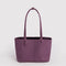 reversible wild plum tote with dark purple interior