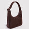 side view of coffee mini nylon shoulder bag
