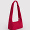 sideview of cherry nylon meringue bag