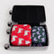 set of 2 packing cubes: small butterflies and medium lamb in a suitcase