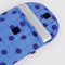 blue polka dot 16 in. laptop sleeve with laptop inside