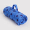 blue polka dot puffy picnic blanket