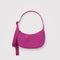deep fuchsia small crescent bag