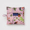 packaged pink standard baggu with floral print and creature print