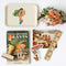 cream small trinket tray with richard scarry wormly face next to a book, tickets, and dried flowers
