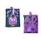 packaged purple reusable bag with pretty floral print
