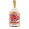 glass bottle with cream tipped matches and red flower stamp design on the bottle